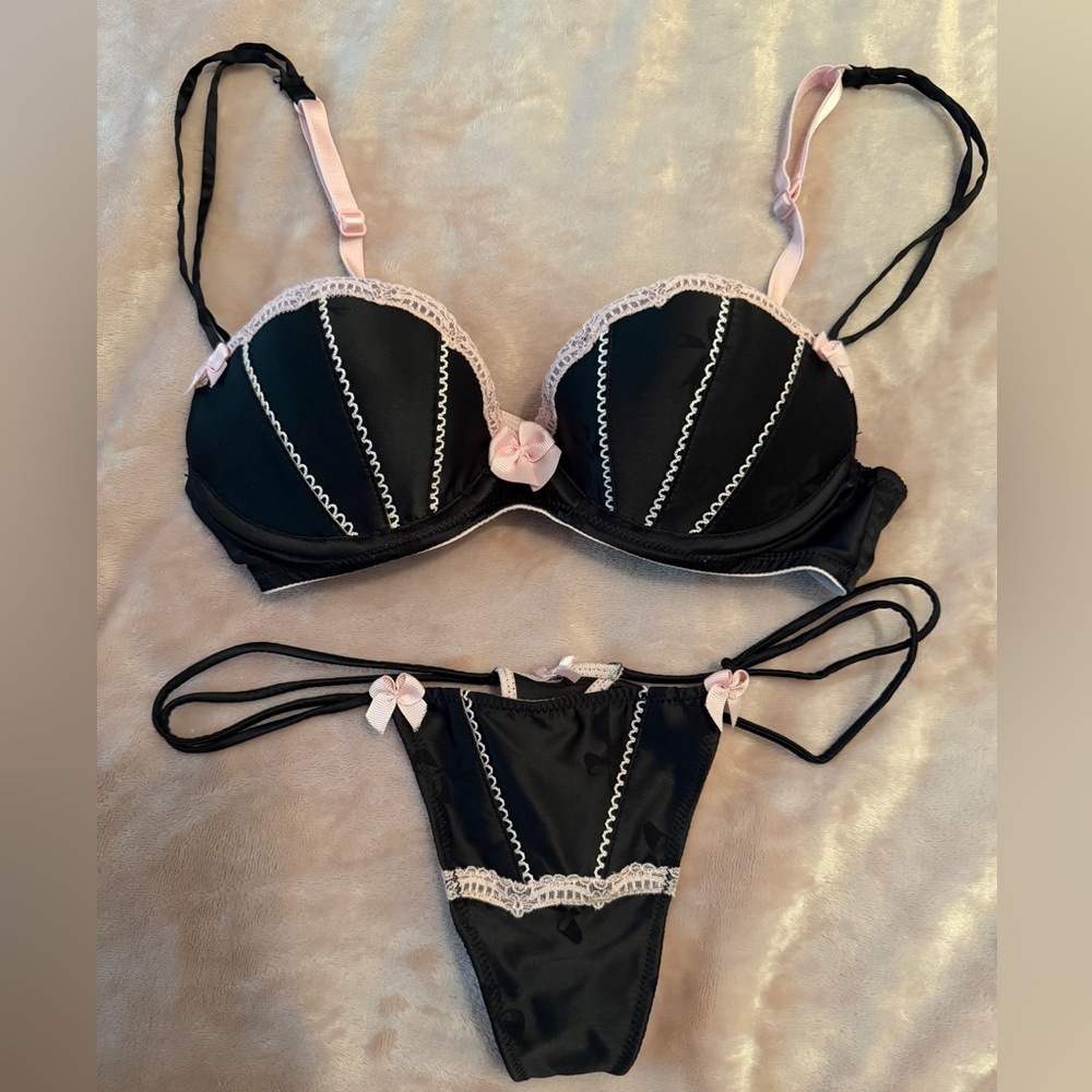 Victoria’s SecretBlack and Pink Lingerie Set by Sexy Little Things